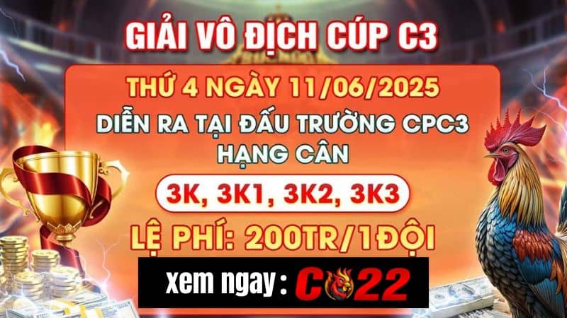 Giải Đấu Vô Địch Cúp CPCP3 Ngày 11/06/2025